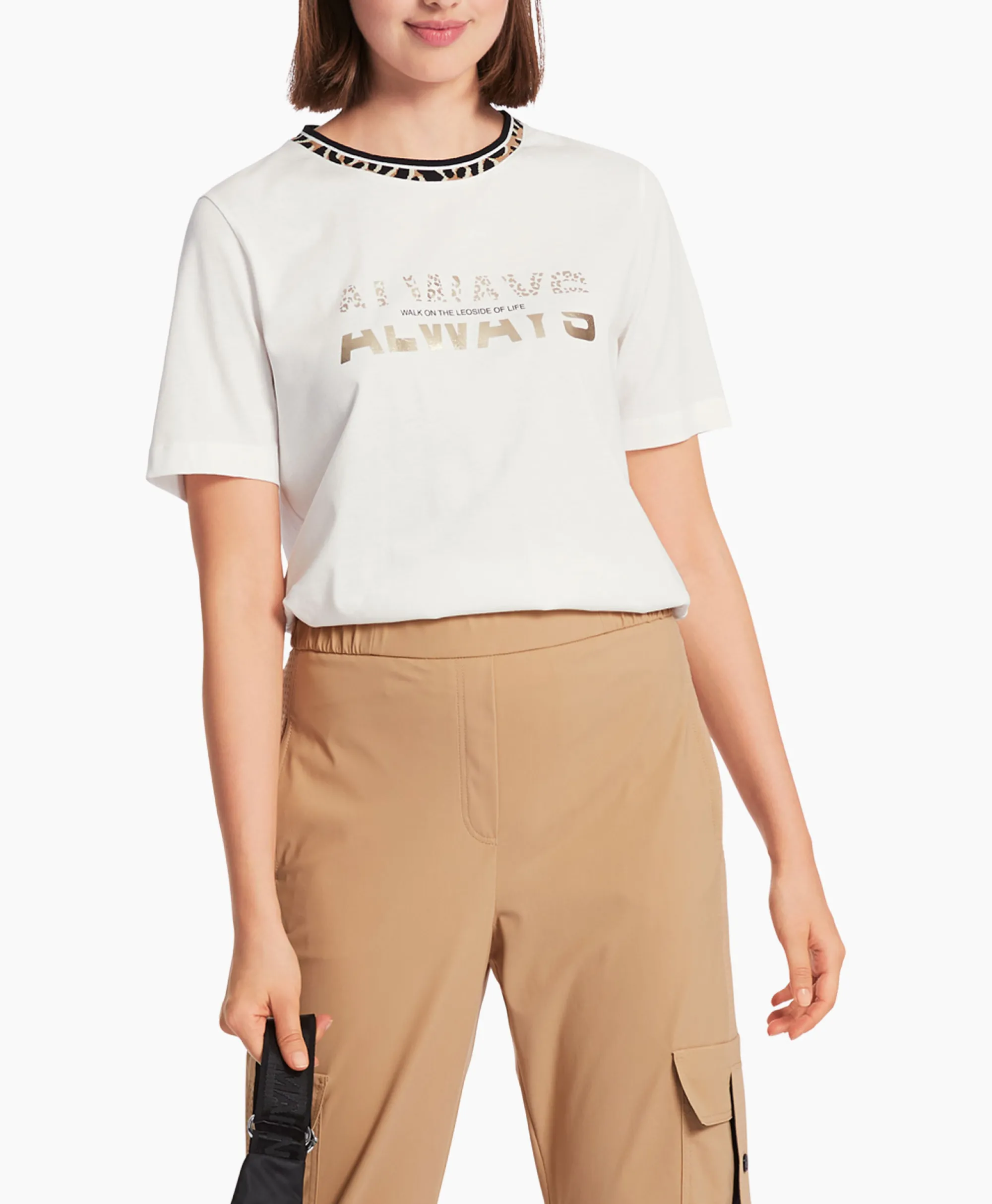 Marccain Sport T-Shirt Ws 48.20 J27 Off White*Dames T-Shirts & Tops