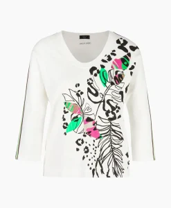 Marccain Sport T-Shirt Ws 48.18 J54 Off White*Dames T-Shirts & Tops