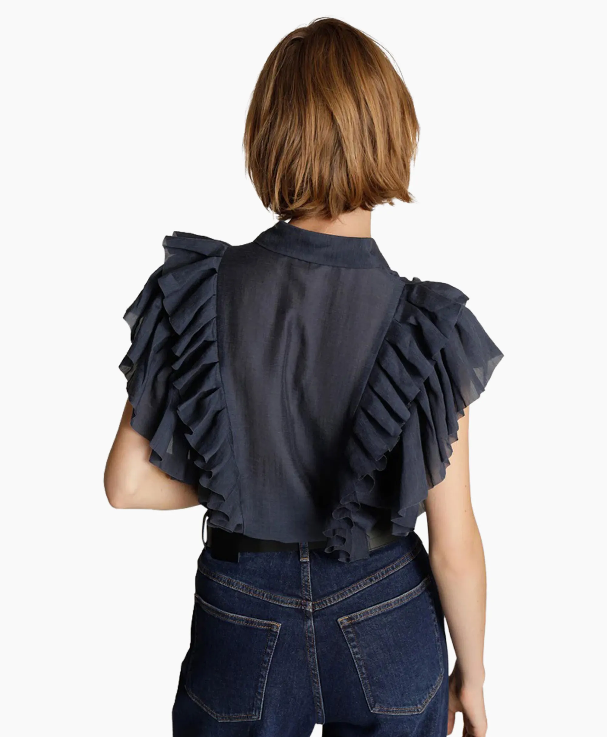 Munthe Blouse Must Donker Blauw*Dames Blouses