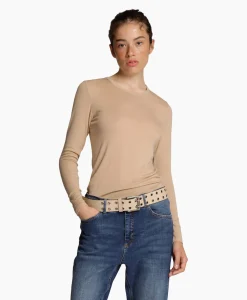 Munthe Longsleeve Lutest Zand*Dames T-Shirts & Tops