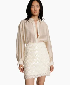 Munthe Minirok Moraine Ecru*Dames Rokken