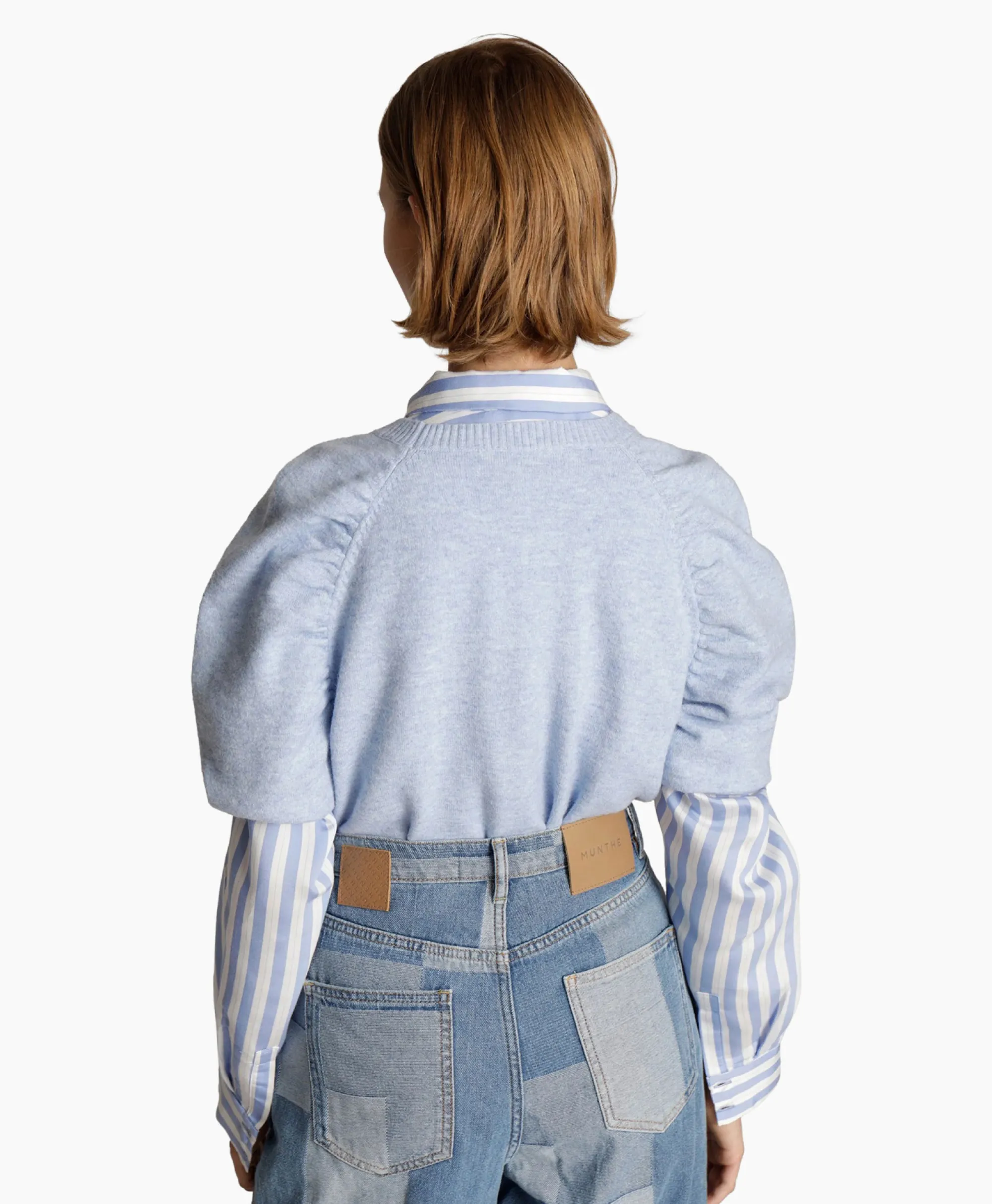 Munthe Pullover Manya Licht Blauw*Dames Truien