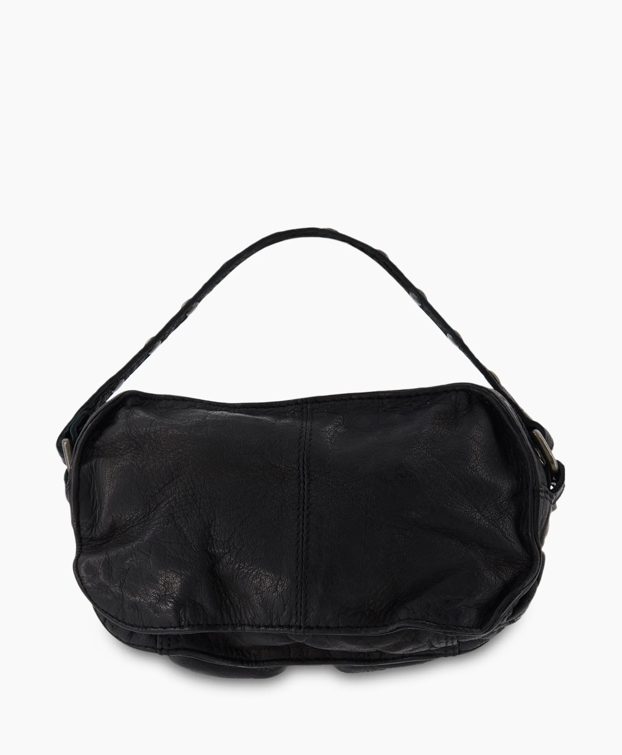 Nunoo Bags Crossbody Tas Helena Rivet Washed Black Zwart*Dames Tassen