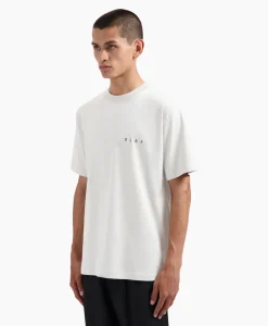 Olaf Hussein T-Shirt Korte Mouw Face Wit*Heren T-Shirts