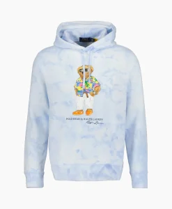 Ralph Lauren Hoodie Riviera Bear Licht Blauw*Heren Truien