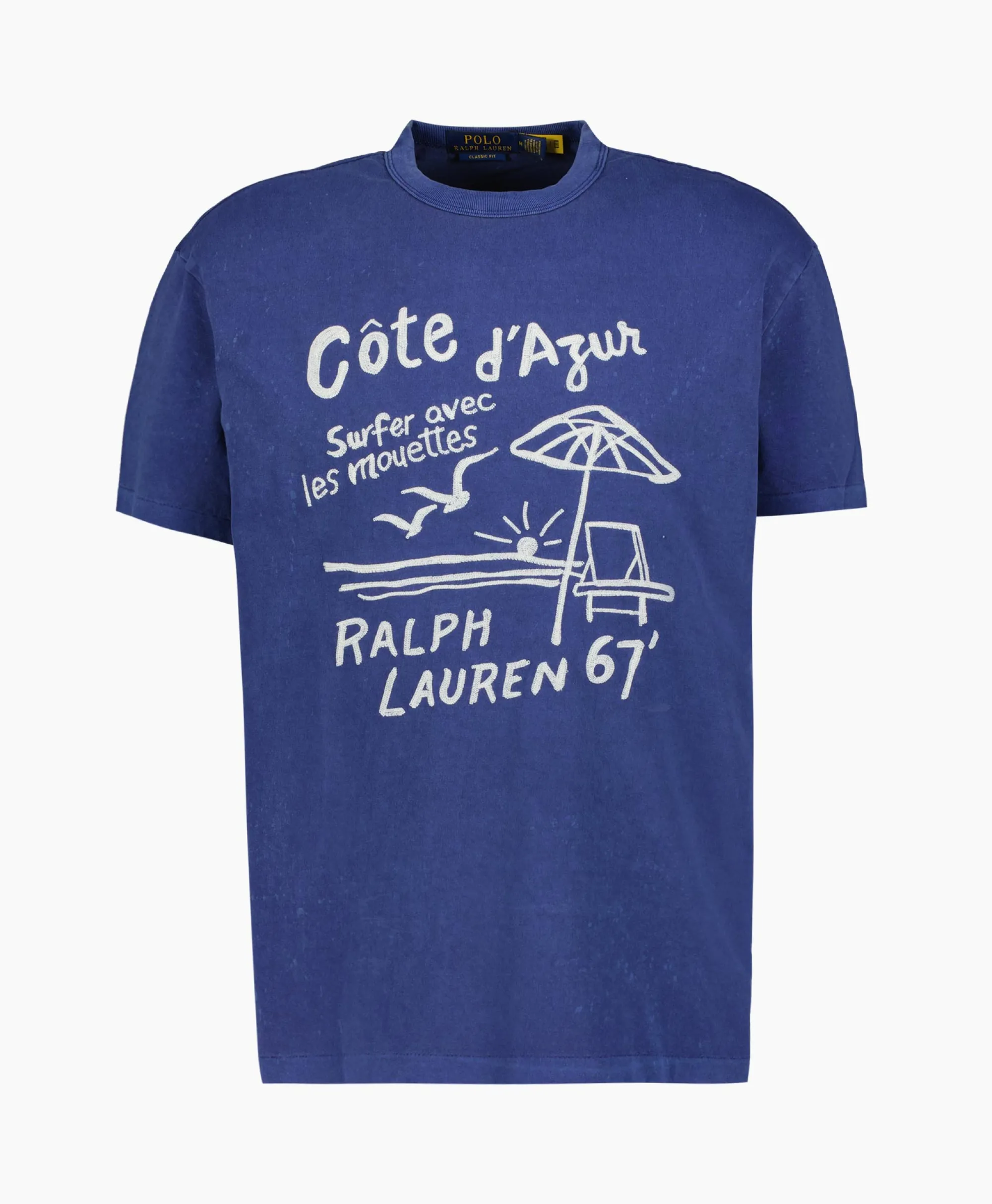 Ralph Lauren T-Shirt Korte Mouw Short Sleeve Cote D'Azur Petrol*Heren T-Shirts