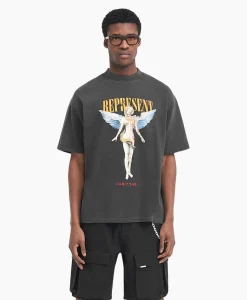 Represent T-Shirt Korte Mouw Rebornzwart*Heren T-Shirts