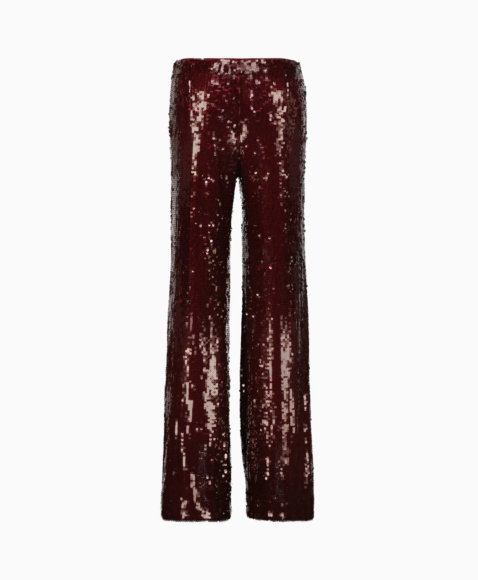 Rotate Pantalon Sequins Low Waist Bordeaux*Dames Broeken