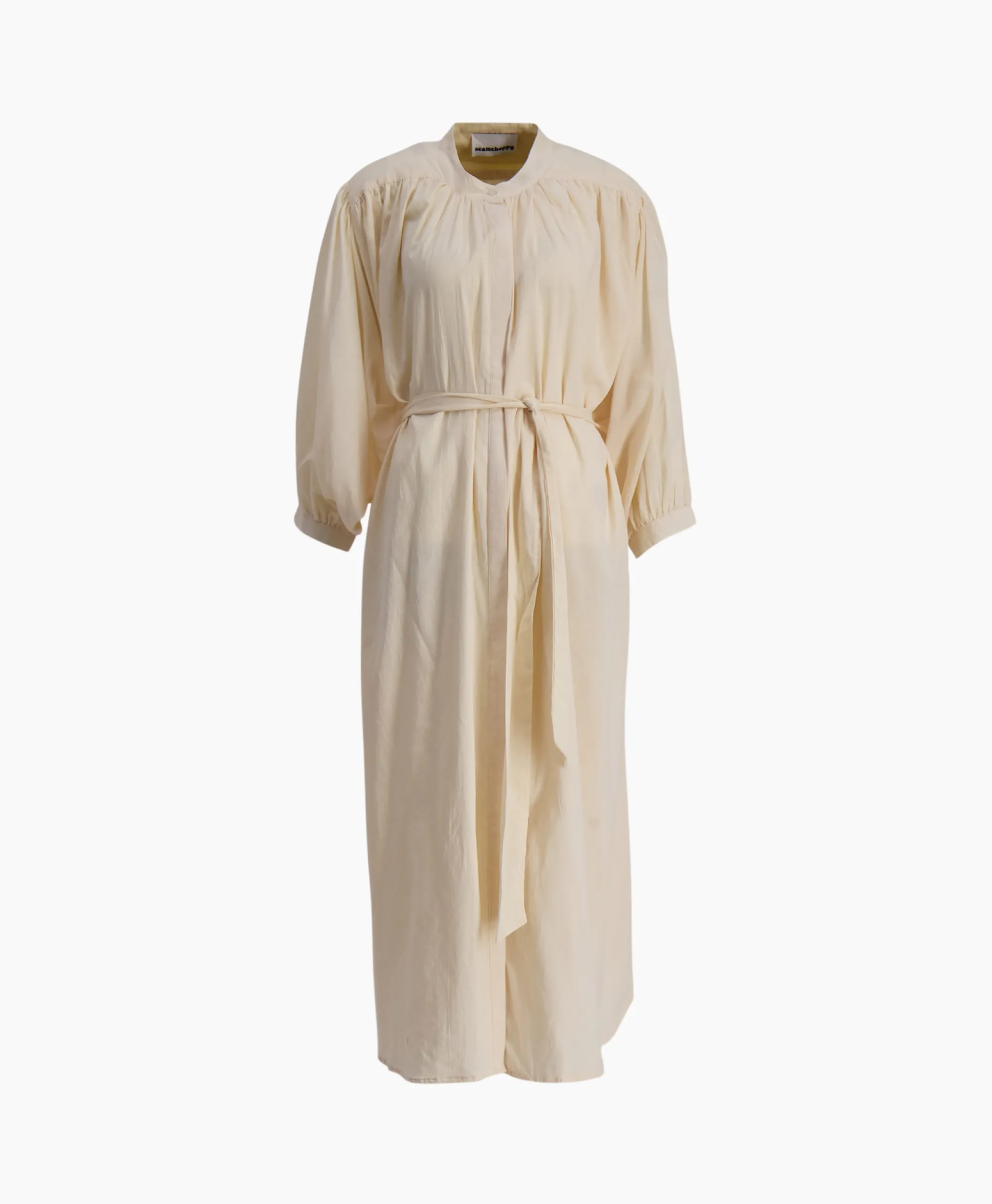 Sea Me Happy Maxi Jurk Balloon Long Double Layered Beige*Dames Jurken