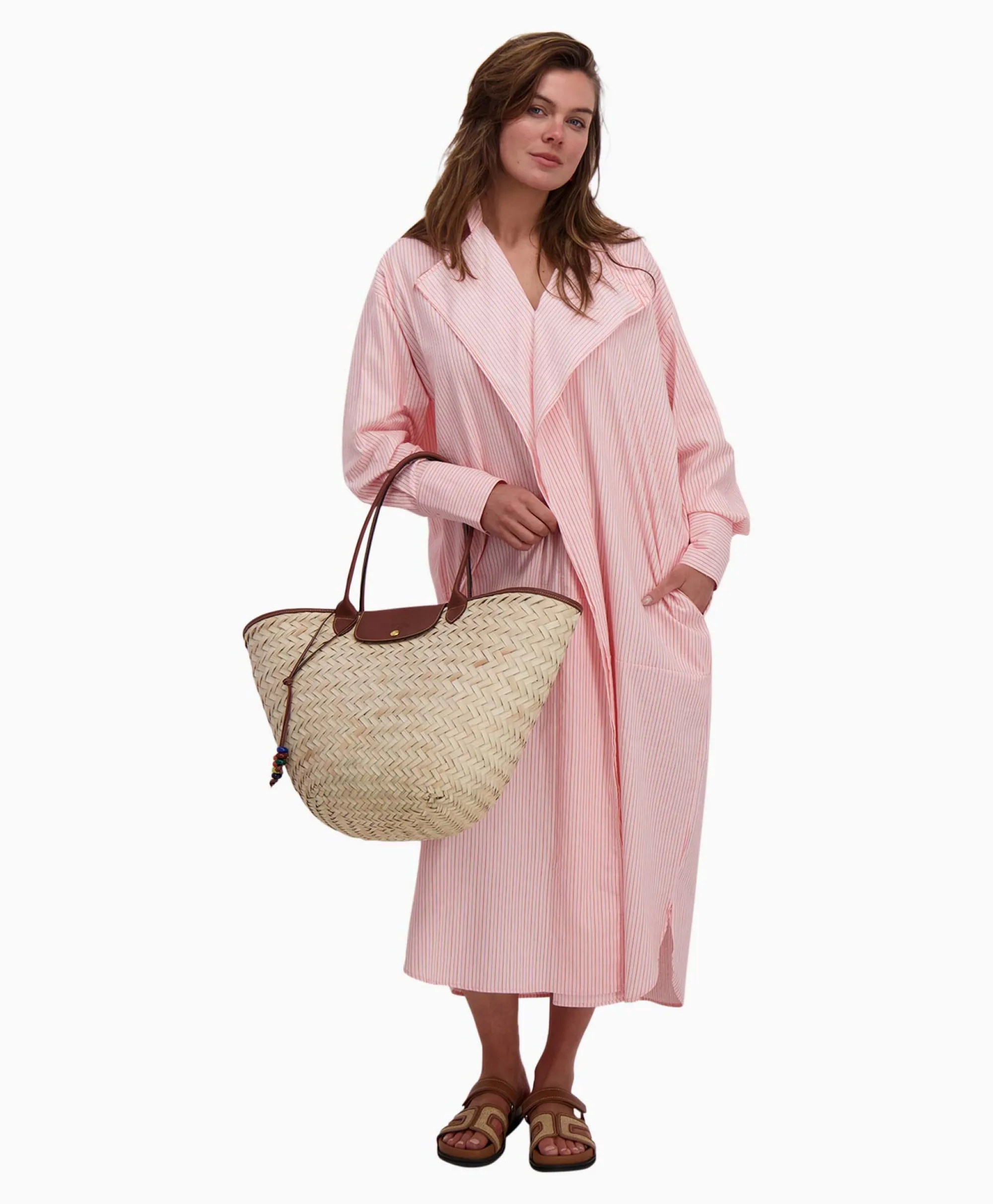 Sea Me Happy Maxi Jurk Penelope Woven Striped Rose*Dames Jurken