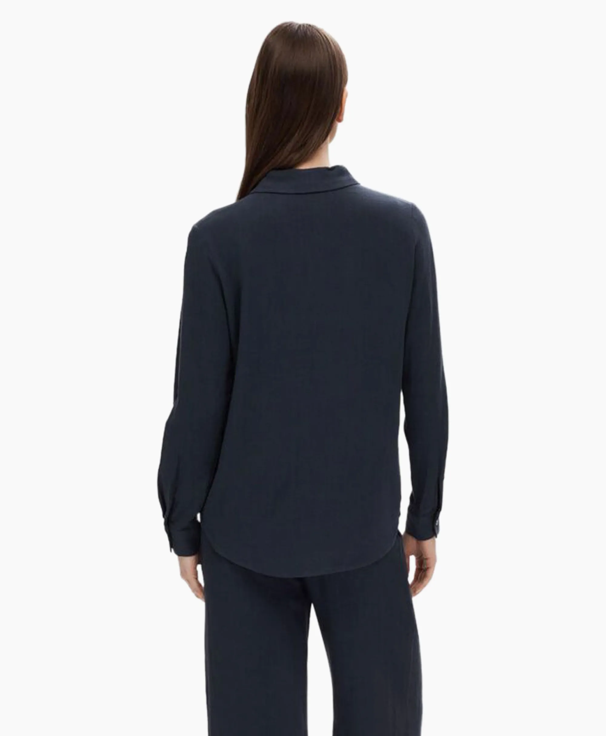 Selected Femme Blouse Viva Ls Shirt Noos Donker Blauw*Dames Blouses