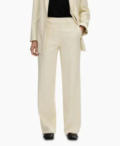 Selected Femme Broek Rita Mw Wide Pant Birch B Off White*Dames Broeken