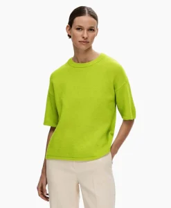 Selected Femme Pullover Maline-Liliana 2/4 Knit O-Neck N Groen*Dames Truien