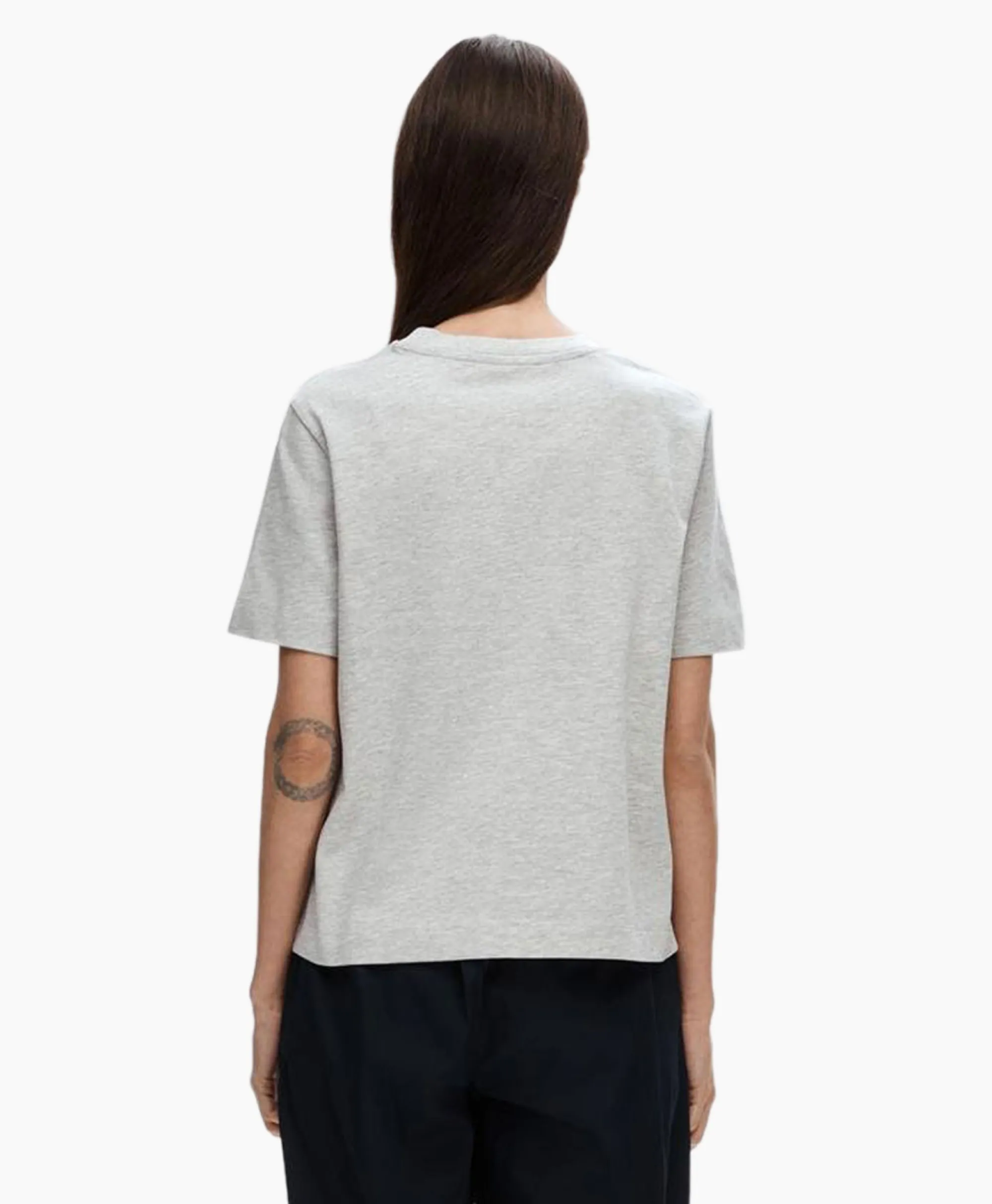 Selected Femme T-Shirt Essential Ssboxy Tee Noos Licht Grijs*Dames T-Shirts & Tops