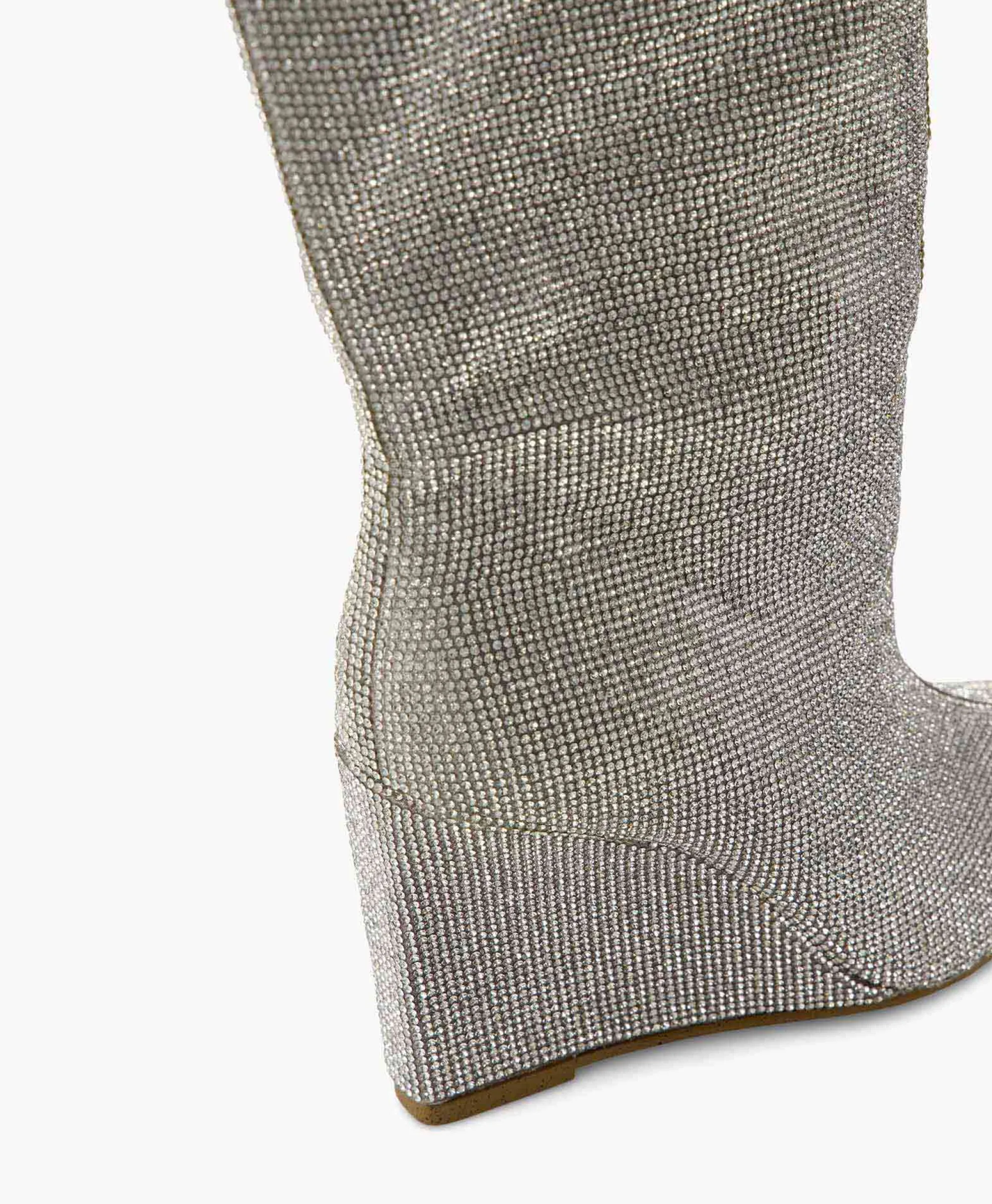 Steve Madden Lange Laars Showout R Zilver*Dames Laarzen