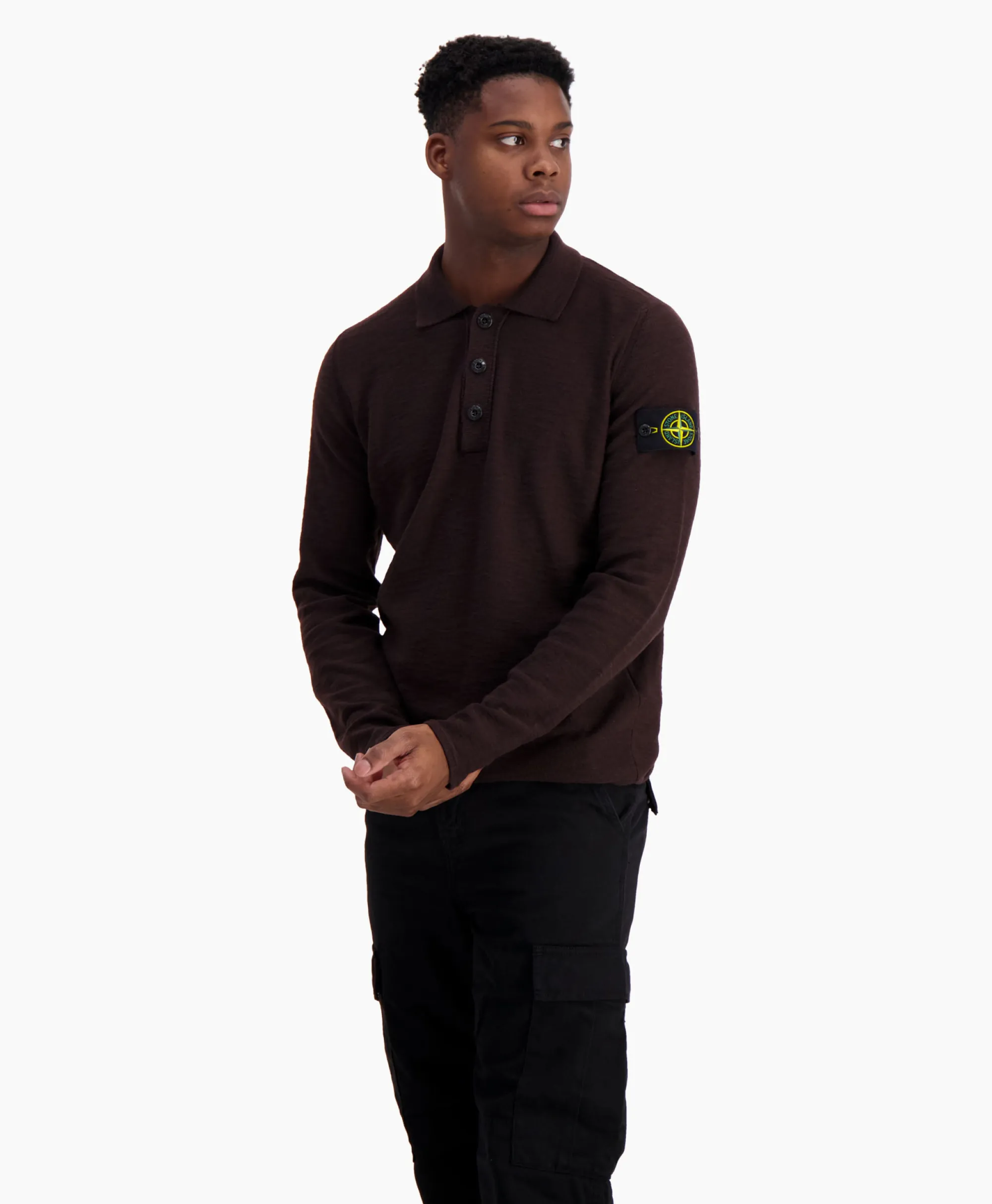Stone Island Polo 535B9 Bordeaux*Heren Polo's