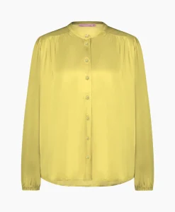 Studio Anneloes Blouse Birdie Ls Satin Geel*Dames Blouses