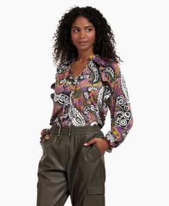 Studio Anneloes Blouse Revelin Voile Paisley Combo L*Dames Blouses