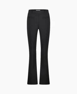 Studio Anneloes Broek Lio Shiny Bnd Flair Trousers Zwart*Dames Broeken