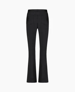 Studio Anneloes Broek Lio Shiny Bnd Flair Trousers Zwart*Dames Broeken