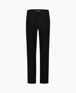 Studio Anneloes Broek Mira Ornament Jacquard Trousers Zwart*Dames Broeken