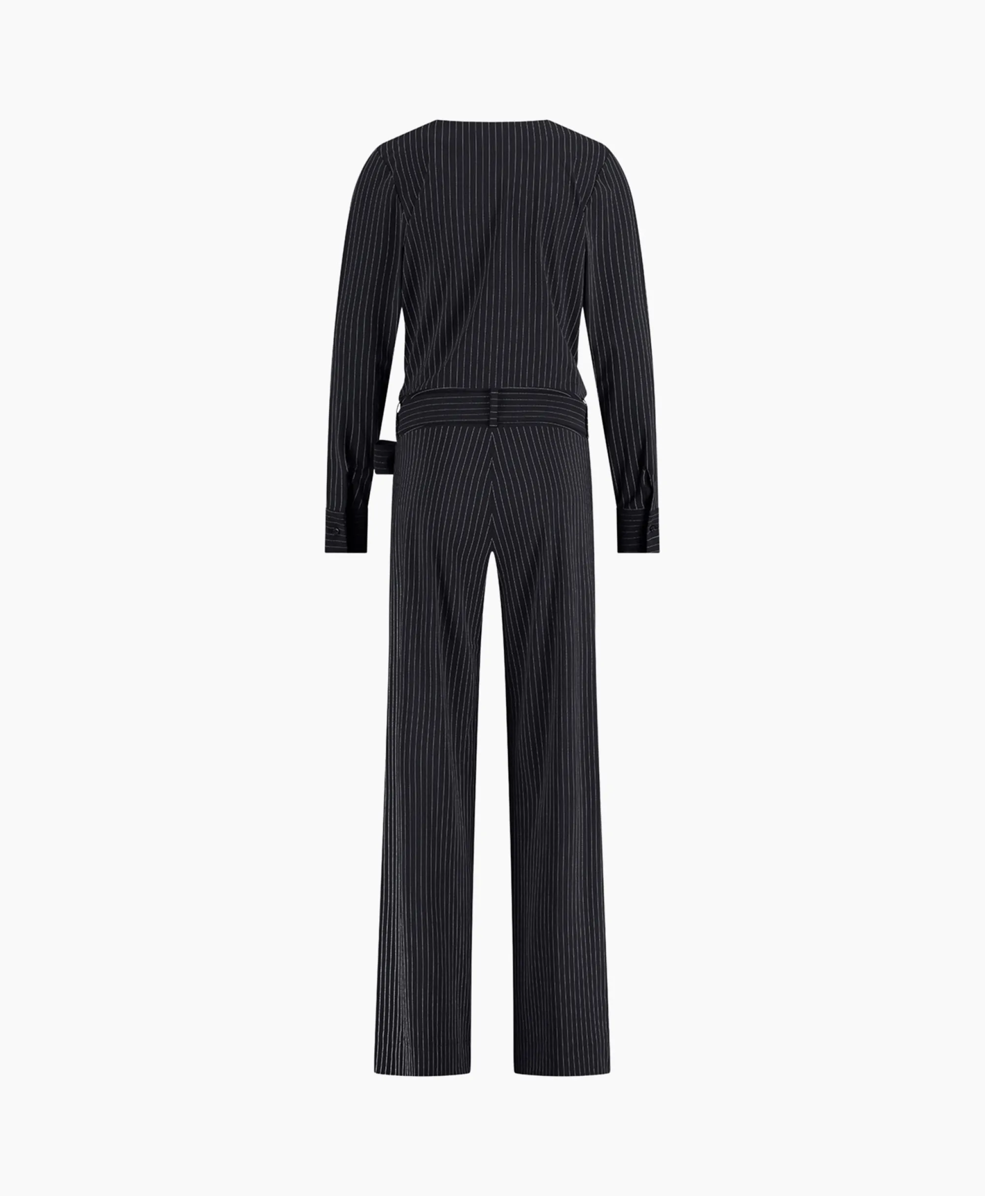 Studio Anneloes Jumpsuit Malia Pinstripe Zwart Dessin*Dames Jumpsuits