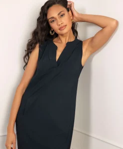 Studio Anneloes Jurk Simplicity Sls Dress Donker Blauw*Dames Jurken