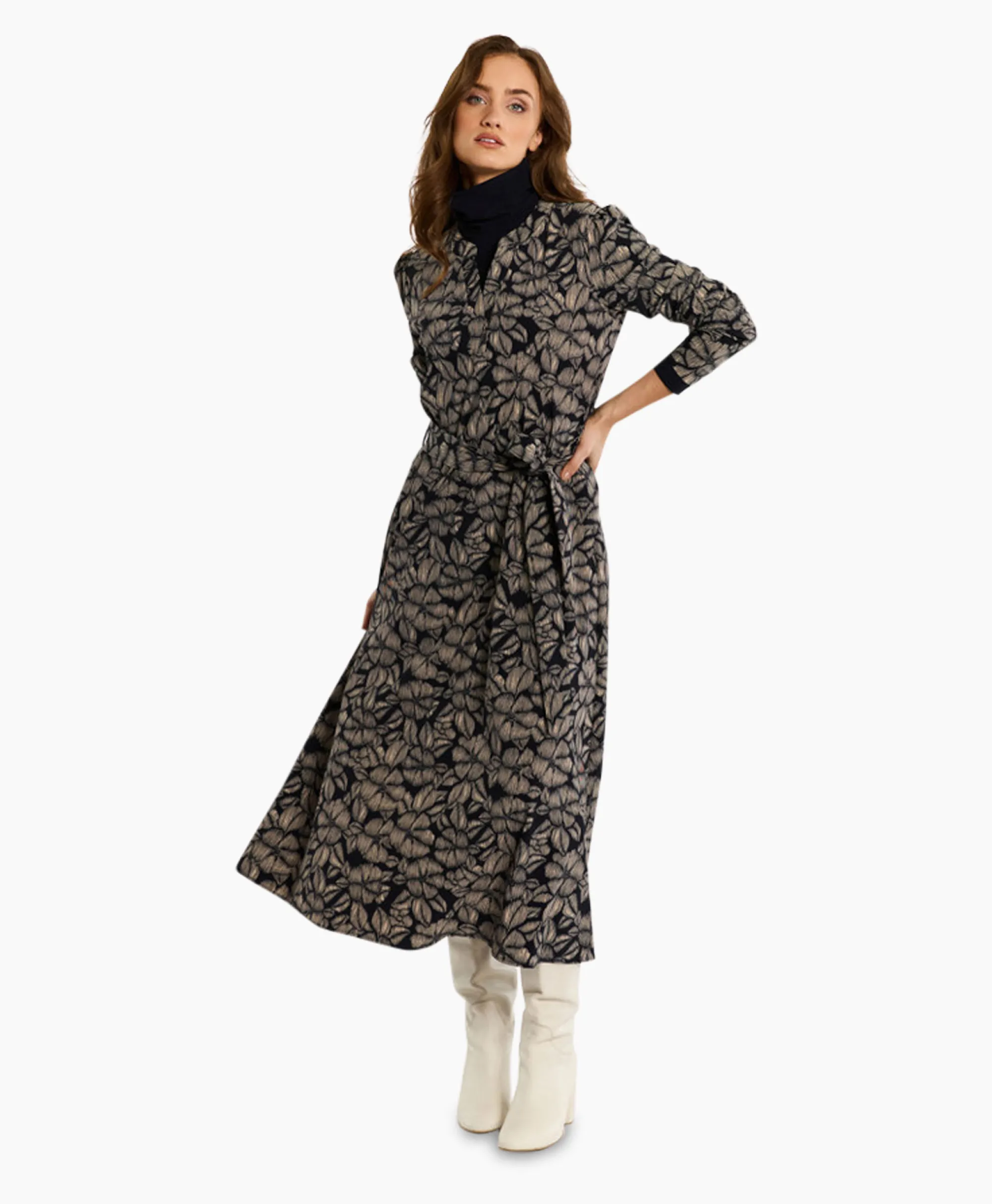 Studio Anneloes Jurk Sira Flower Dress Zand*Dames Jurken