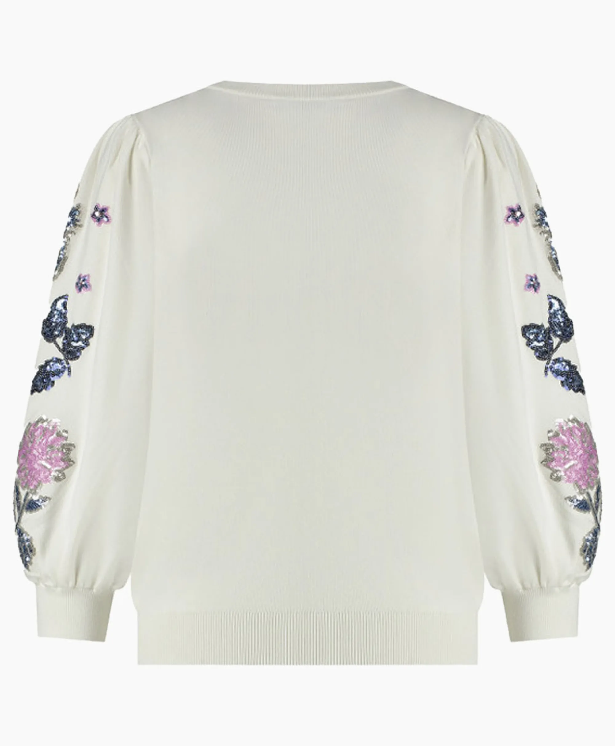 Studio Anneloes Pullover Hollie Embroidery Ecru*Dames Truien