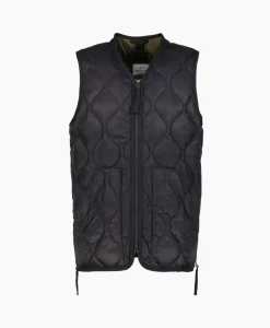 Taion Bodywarmer Military V Neck Zwart*Heren Jassen