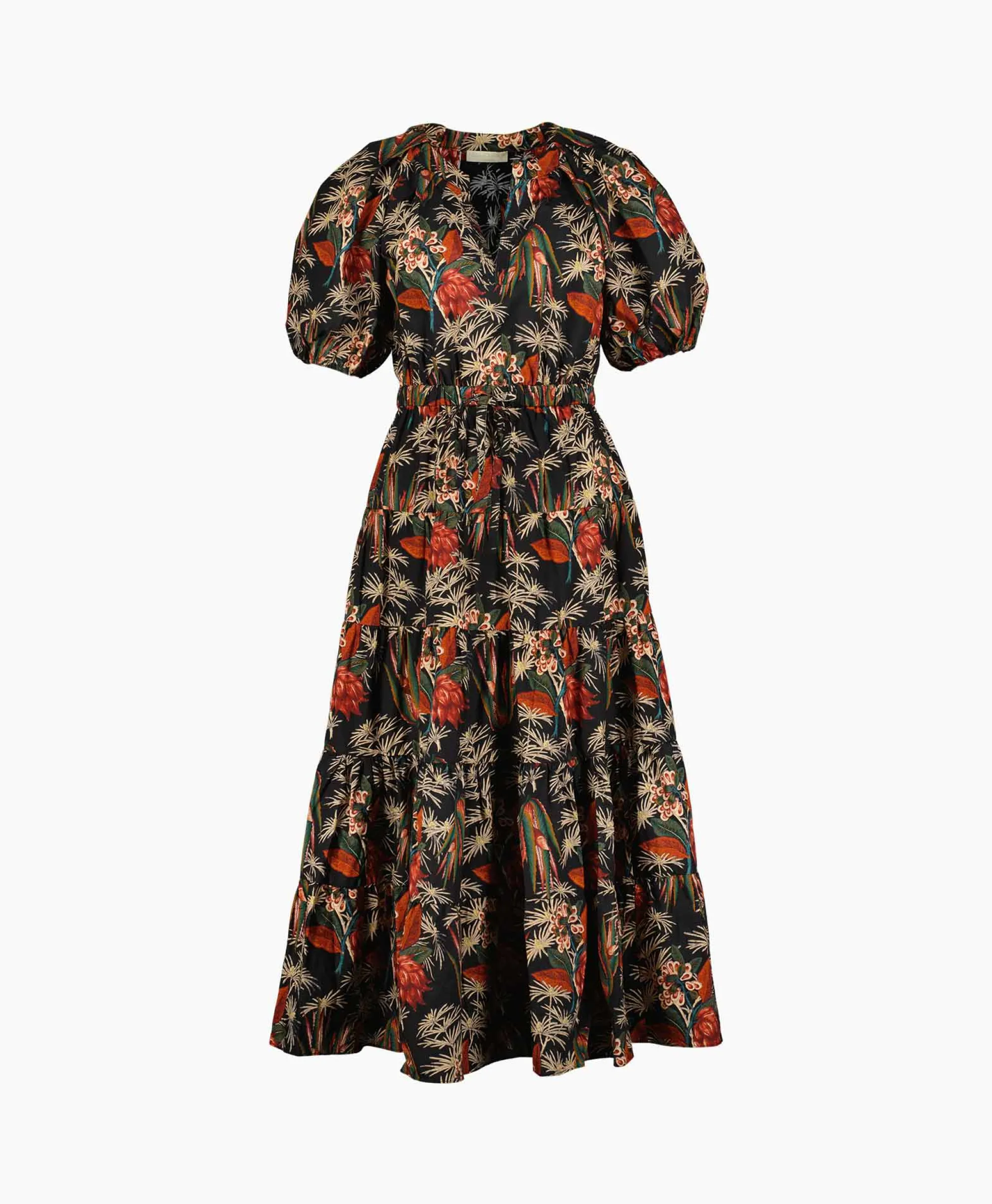 Ulla Johnson Midi Jurk Olina Bruin*Dames Jurken