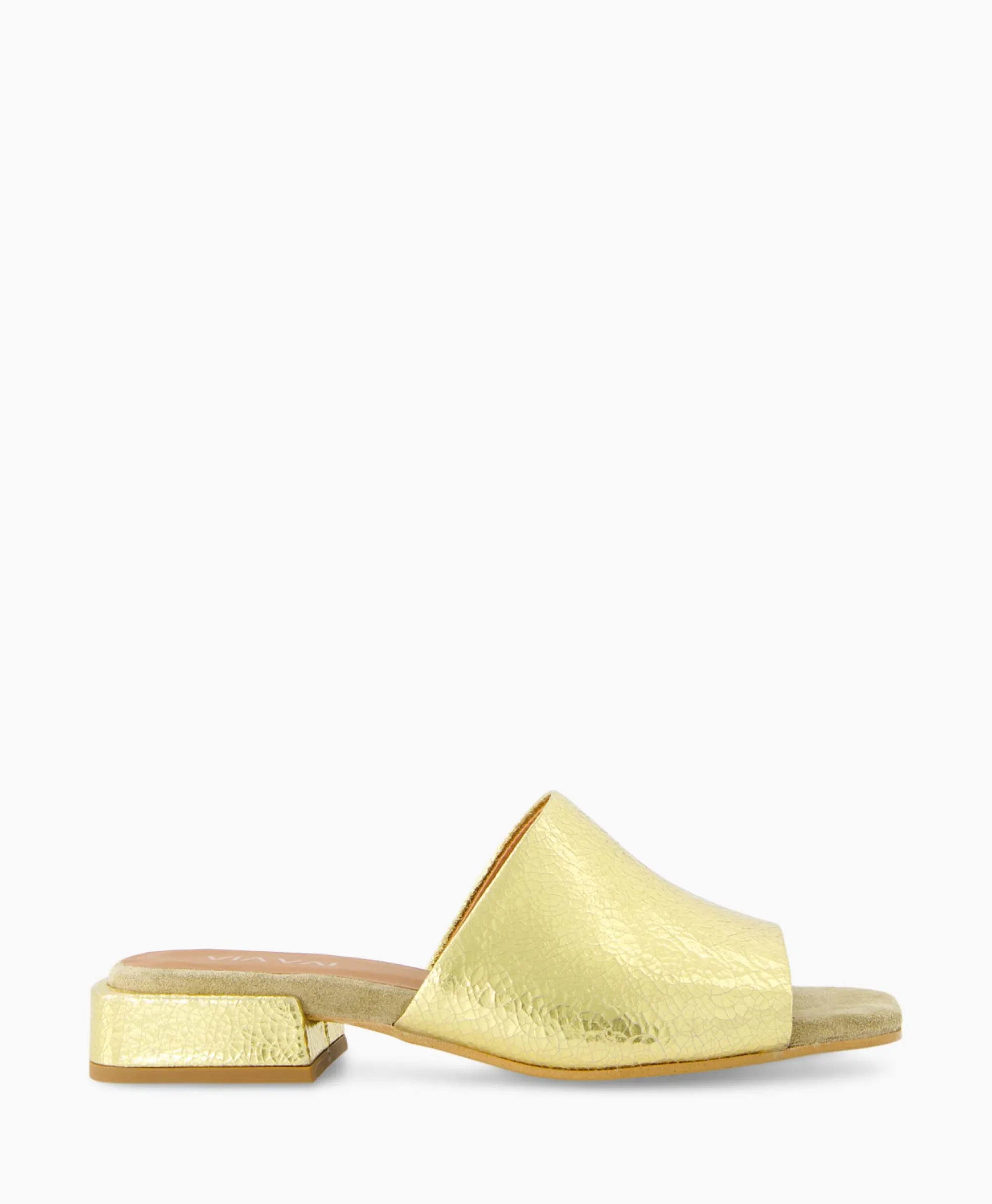 Via Vai Sandaal Met Hak Gigi Luna Goud*Dames Sandalen