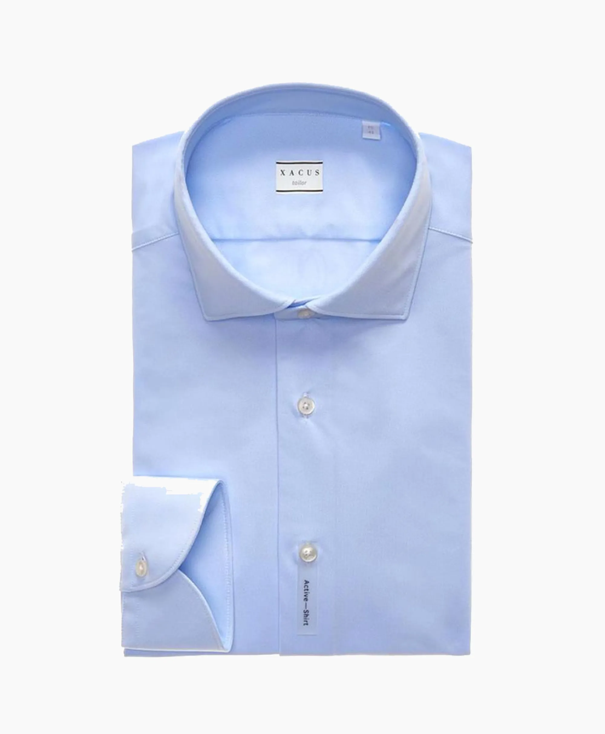 Xacus Active Shirt Licht Blauw*Heren Overhemden