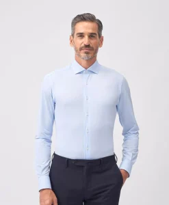 Xacus Active Shirt Licht Blauw*Heren Overhemden