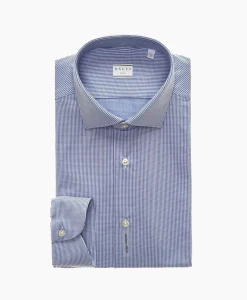 Xacus Active Shirt Midden Blauw*Heren Overhemden