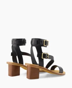 Zadig & Voltaire Zadig & Voltaire Sandaal Met Hak Cecilia Caprese Sandal Leather Zwart*Dames Sandalen